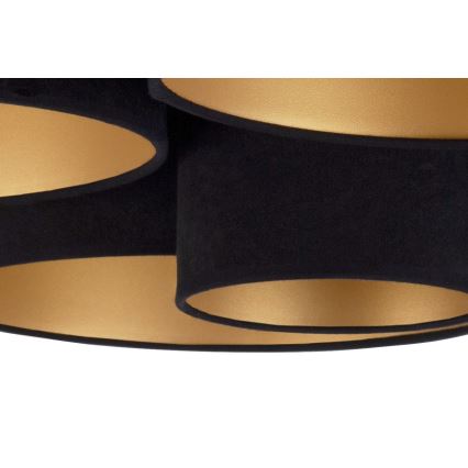 Duolla - Плафон ROLLER PENTO 5xE27/60W/230V черен/златист