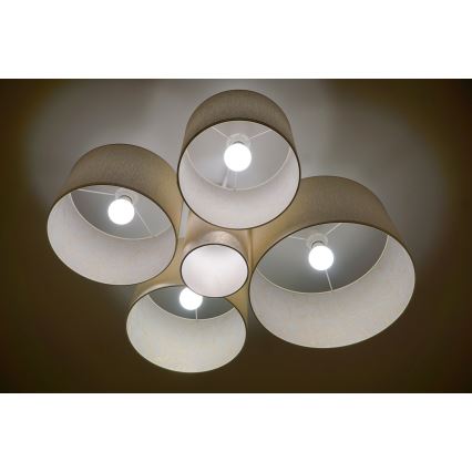 Duolla - Плафон ROLLER PENTO 5xE27/60W/230V златист