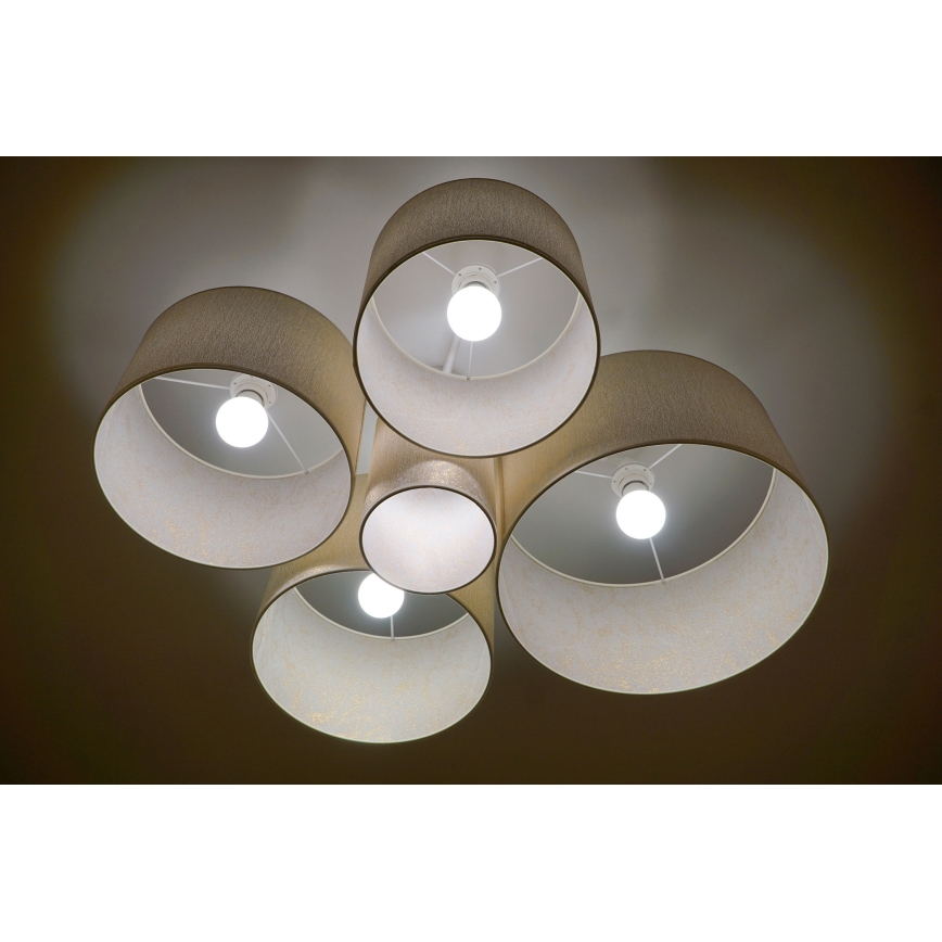 Duolla - Плафон ROLLER PENTO 5xE27/60W/230V златист