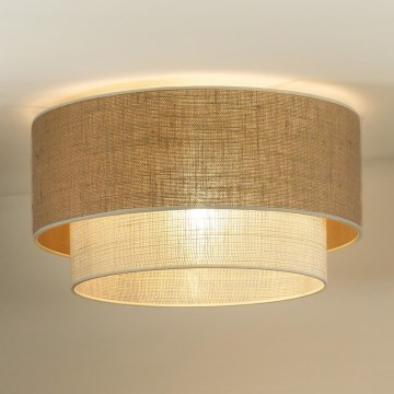 Duolla - Плафон YUTE BOHO 1xE27/15W/230V Ø 45 см кафяв/кремав