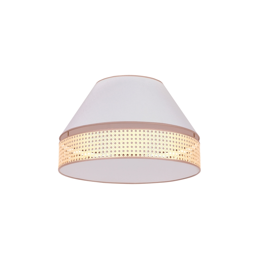 Duolla - Плафониера AVIGNON 1xE27/15W/230V Ø 50 см бяла/ратанова