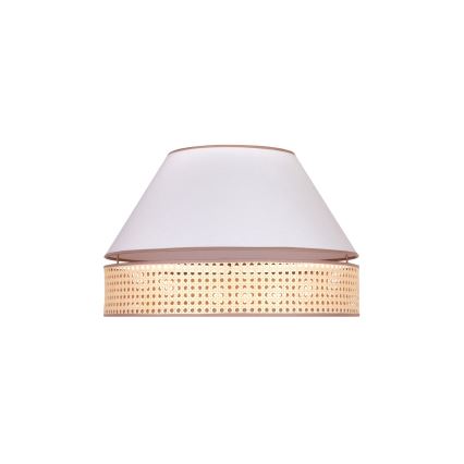 Duolla - Плафониера AVIGNON 1xE27/15W/230V Ø 50 см бяла/ратанова
