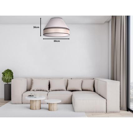 Duolla - Плафониера AVIGNON 3xE27/15W/230V Ø 60 см бежова
