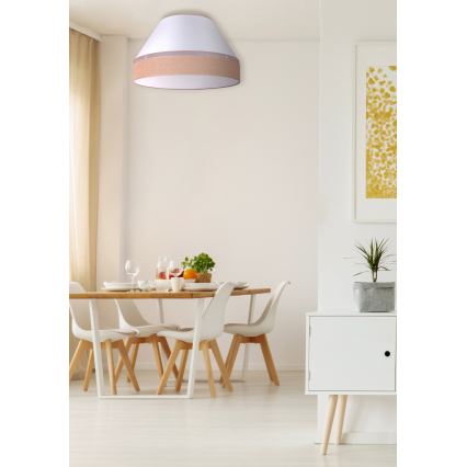 Duolla - Плафониера AVIGNON 3xE27/15W/230V Ø 60 см бяла/кафява