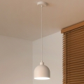 Duolla - Подвесна лампа на кабел IRONLINE 1xE27/15W/230V Ø 17 см, бяла
