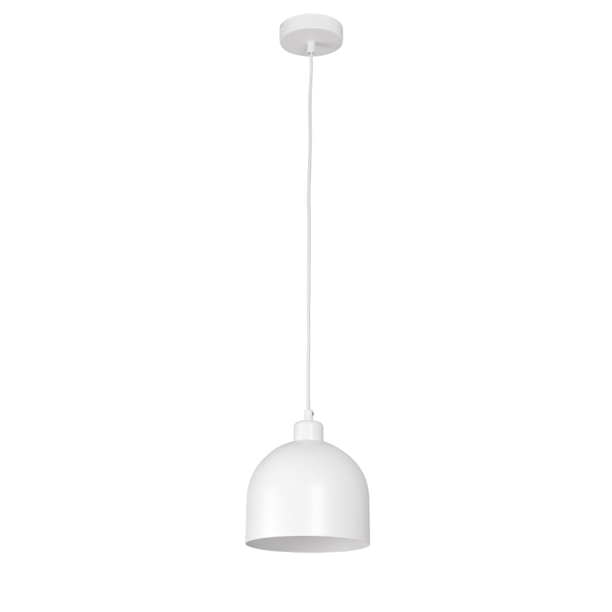 Duolla - Подвесна лампа на кабел IRONLINE 1xE27/15W/230V Ø 17 см, бяла