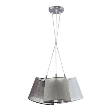 Duolla - Полилей на верижка ROSSA 3xE27/40W/230V антрацит/сива