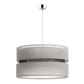 Duolla - Полилей на кабел DUO 1xE27/15W/230V диаметър 40 см сив