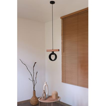 Duolla - Полилей на кабел IRONLINE 1xE27/15W/230V бор/дъб/черен