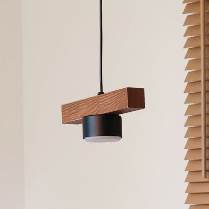 Duolla - Полилей на кабел IRONLINE 1xGX53/3W/230V бор/дъб/черно