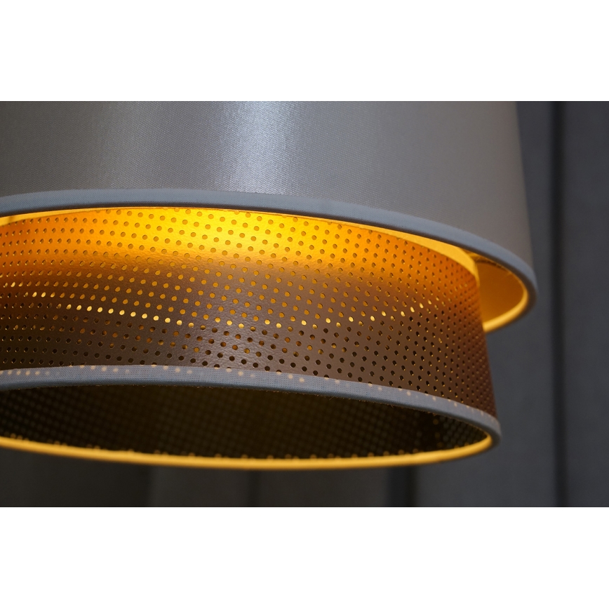 Duolla - Полилей за повърхностен монтаж BELL SHINY 1xE27/15W/230V Ø 25 см бял/меден
