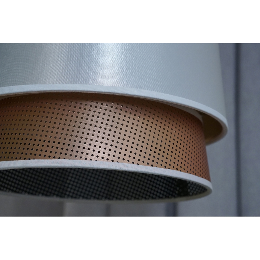 Duolla - Полилей за повърхностен монтаж BELL SHINY 1xE27/15W/230V Ø 25 см бял/меден