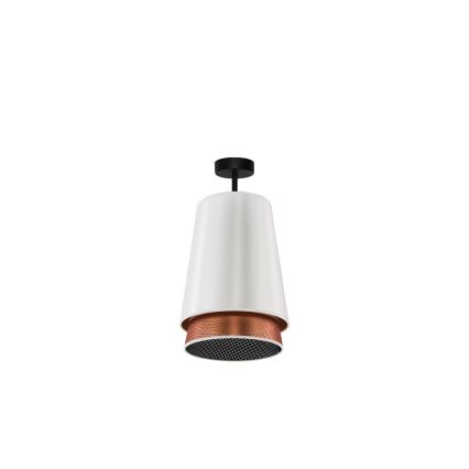 Duolla - Полилей за повърхностен монтаж BELL SHINY 1xE27/15W/230V Ø 25 см бял/меден