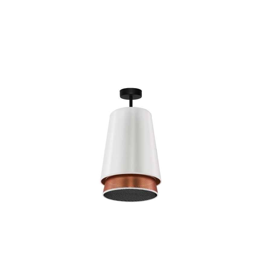 Duolla - Полилей за повърхностен монтаж BELL SHINY 1xE27/15W/230V Ø 25 см бял/меден