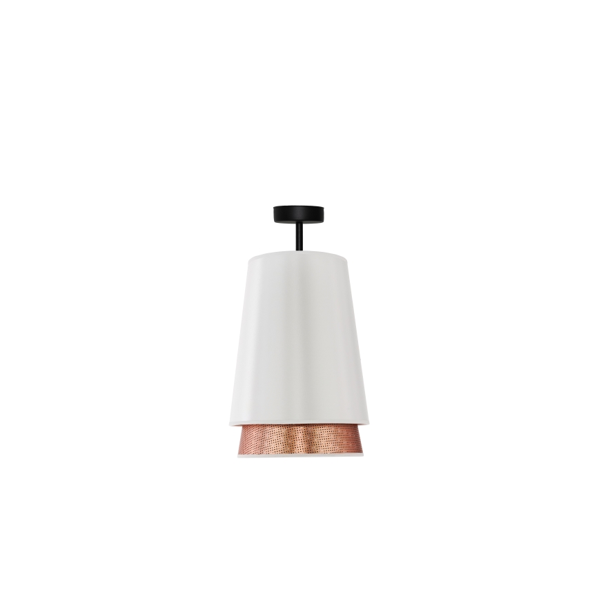 Duolla - Полилей за повърхностен монтаж BELL SHINY 1xE27/15W/230V Ø 25 см бял/меден