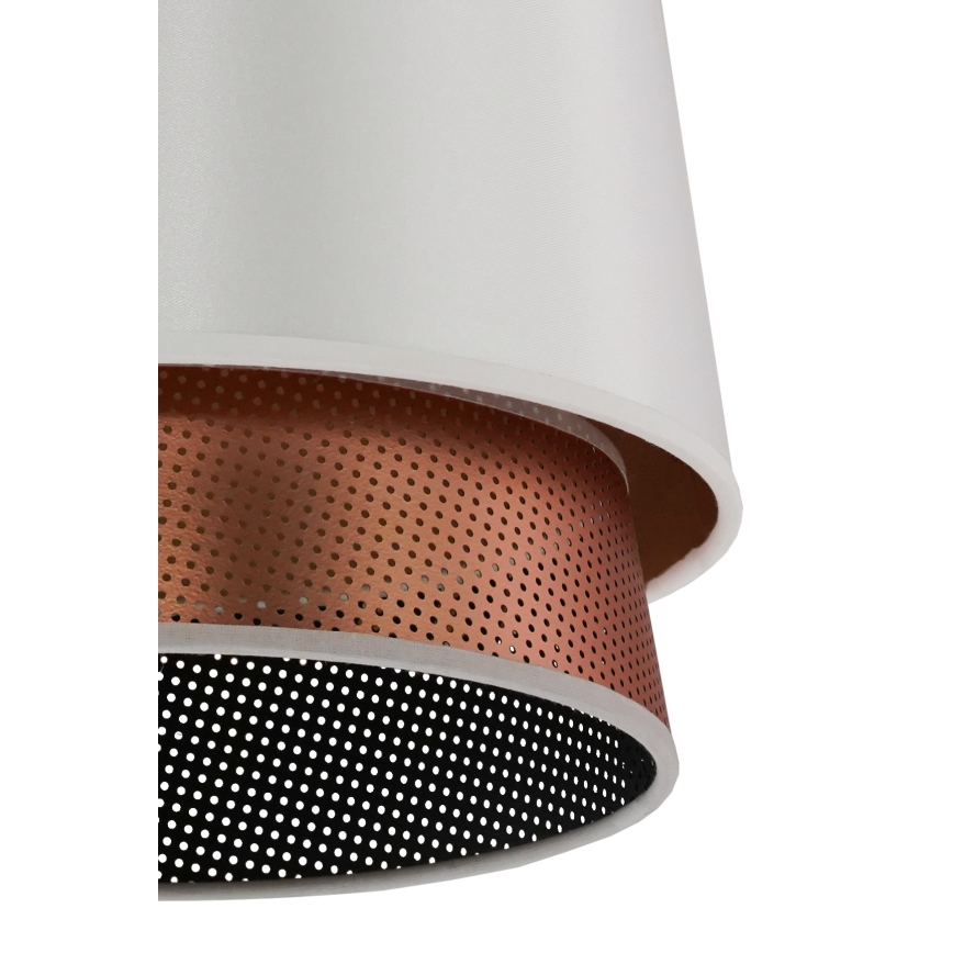 Duolla - Полилей за повърхностен монтаж BELL SHINY 1xE27/15W/230V Ø 25 см бял/меден