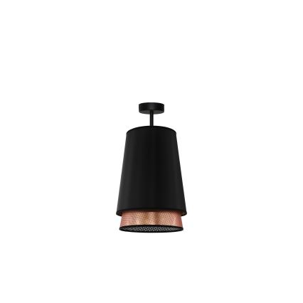 Duolla - Полилей за повърхностен монтаж BELL SHINY 1xE27/15W/230V Ø 25 см черен/меден