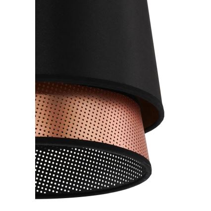 Duolla - Полилей за повърхностен монтаж BELL SHINY 1xE27/15W/230V Ø 25 см черен/меден