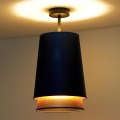 Duolla - Полилей за повърхностен монтаж BELL SHINY 1xE27/15W/230V Ø 25 см син/меден