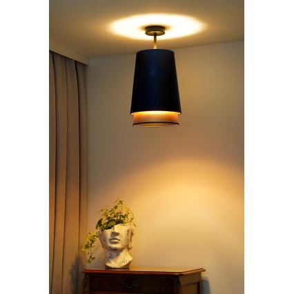 Duolla - Полилей за повърхностен монтаж BELL SHINY 1xE27/15W/230V Ø 25 см син/меден