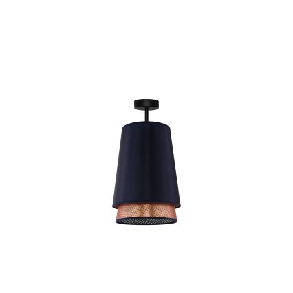 Duolla - Полилей за повърхностен монтаж BELL SHINY 1xE27/15W/230V Ø 25 см син/меден