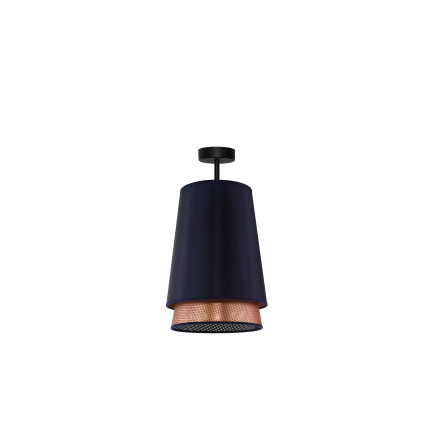 Duolla - Полилей за повърхностен монтаж BELL SHINY 1xE27/15W/230V Ø 25 см син/меден