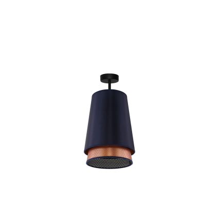 Duolla - Полилей за повърхностен монтаж BELL SHINY 1xE27/15W/230V Ø 25 см син/меден