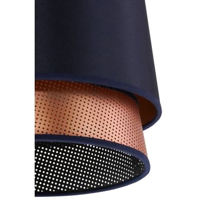 Duolla - Полилей за повърхностен монтаж BELL SHINY 1xE27/15W/230V Ø 25 см син/меден