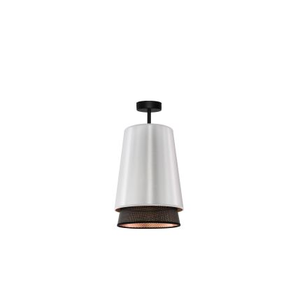 Duolla - Полилей за повърхностен монтаж BELL SHINY 1xE27/15W/230V Ø 25 см сребрист/черен