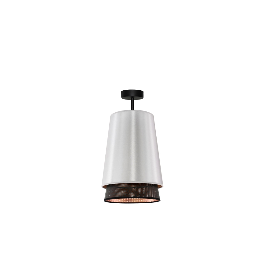 Duolla - Полилей за повърхностен монтаж BELL SHINY 1xE27/15W/230V Ø 25 см сребрист/черен