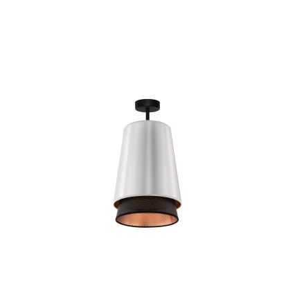 Duolla - Полилей за повърхностен монтаж BELL SHINY 1xE27/15W/230V Ø 25 см сребрист/черен