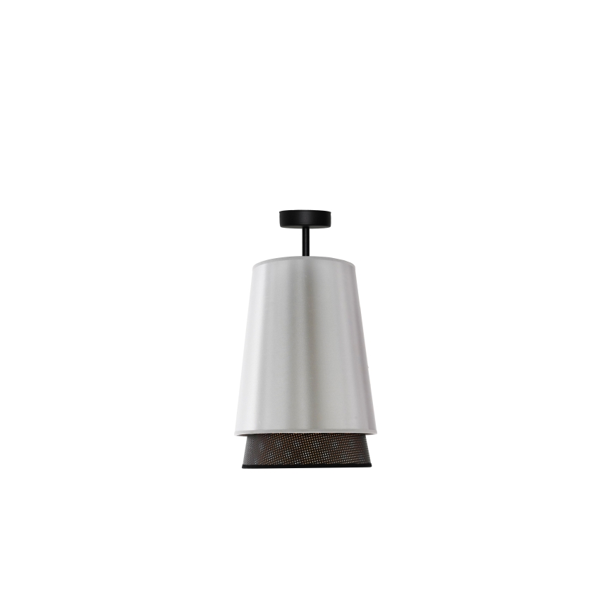 Duolla - Полилей за повърхностен монтаж BELL SHINY 1xE27/15W/230V Ø 25 см сребрист/черен