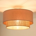 Duolla - Полилей за повърхностен монтаж  BOHO 1xE27/15W/230V Ø 45 см бежов/кафяв