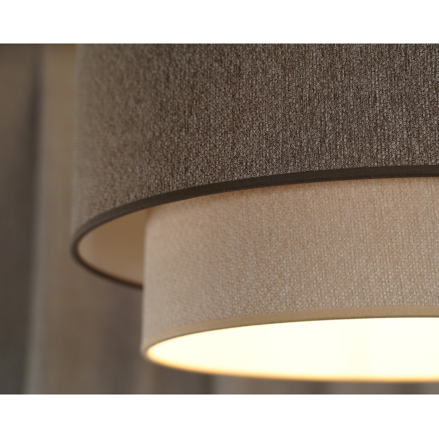 Duolla - Полилей за повърхностен монтаж BOHO ECO RECYCLING 1xE27/15W/230V Ø 45 см кафяв/кремав
