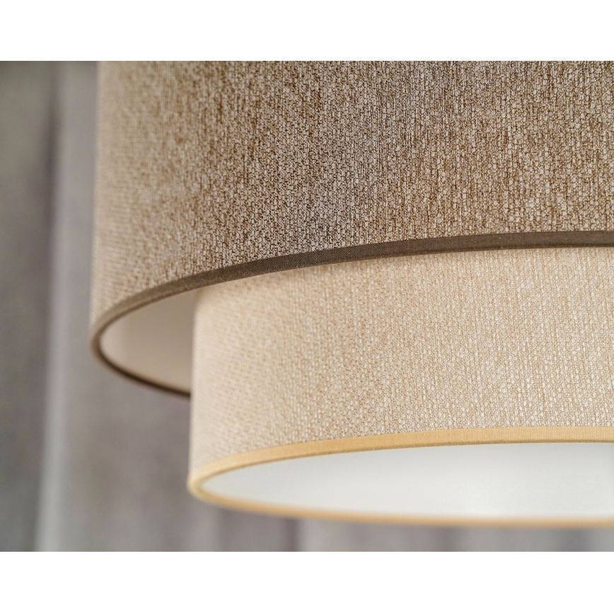 Duolla - Полилей за повърхностен монтаж BOHO ECO RECYCLING 1xE27/15W/230V Ø 45 см кафяв/кремав