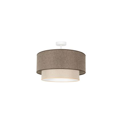 Duolla - Полилей за повърхностен монтаж BOHO ECO RECYCLING 1xE27/15W/230V Ø 45 см кафяв/кремав