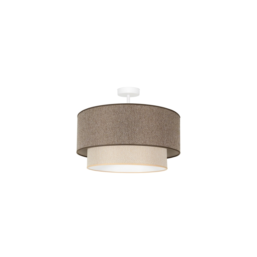 Duolla - Полилей за повърхностен монтаж BOHO ECO RECYCLING 1xE27/15W/230V Ø 45 см кафяв/кремав