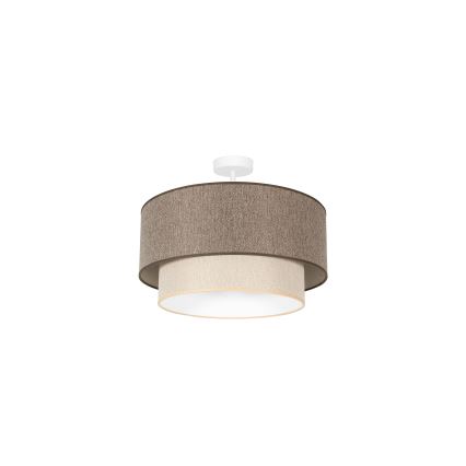 Duolla - Полилей за повърхностен монтаж BOHO ECO RECYCLING 1xE27/15W/230V Ø 45 см кафяв/кремав