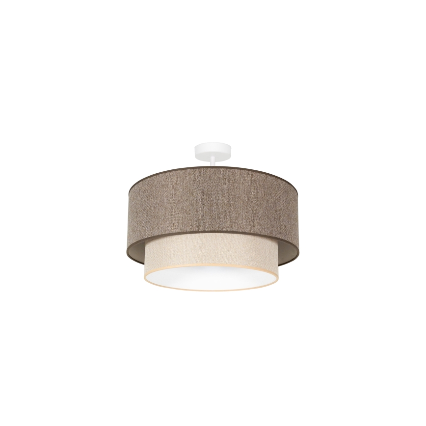 Duolla - Полилей за повърхностен монтаж BOHO ECO RECYCLING 1xE27/15W/230V Ø 45 см кафяв/кремав