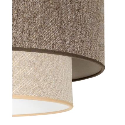 Duolla - Полилей за повърхностен монтаж BOHO ECO RECYCLING 1xE27/15W/230V Ø 45 см кафяв/кремав