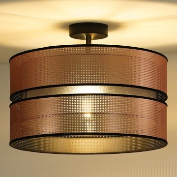 Duolla - Полилей за повърхностен монтаж COPPER SHINY 1xE27/15W/230V Ø 40 см меден/черен