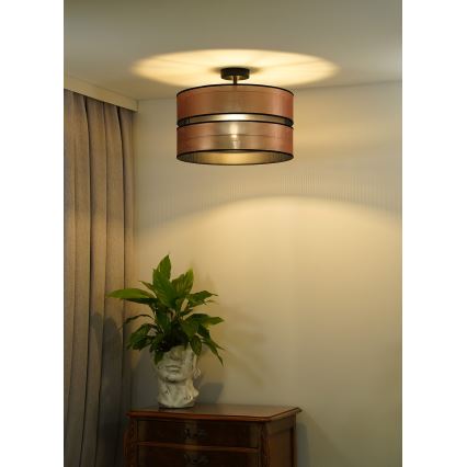 Duolla - Полилей за повърхностен монтаж COPPER SHINY 1xE27/15W/230V Ø 40 см меден/черен