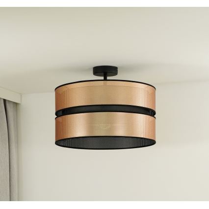 Duolla - Полилей за повърхностен монтаж COPPER SHINY 1xE27/15W/230V Ø 40 см меден/черен