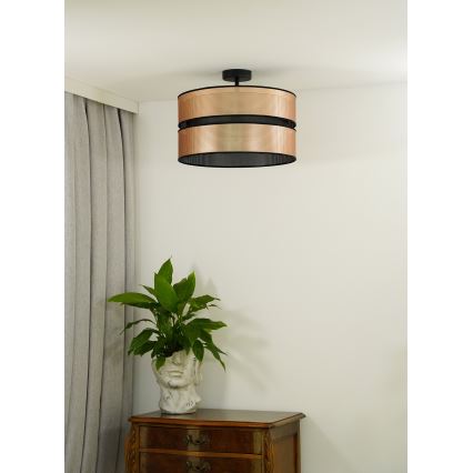 Duolla - Полилей за повърхностен монтаж COPPER SHINY 1xE27/15W/230V Ø 40 см меден/черен