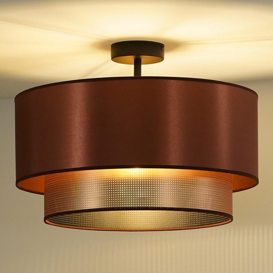 Duolla - Полилей за повърхностен монтаж COPPER SHINY 1xE27/15W/230V Ø 45 см меден