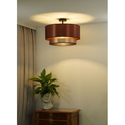 Duolla - Полилей за повърхностен монтаж COPPER SHINY 1xE27/15W/230V Ø 45 см меден