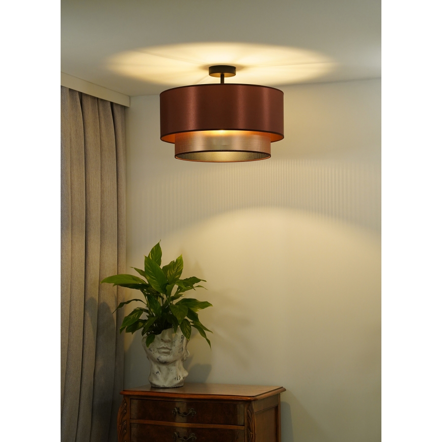 Duolla - Полилей за повърхностен монтаж COPPER SHINY 1xE27/15W/230V Ø 45 см меден