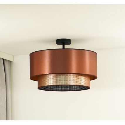 Duolla - Полилей за повърхностен монтаж COPPER SHINY 1xE27/15W/230V Ø 45 см меден