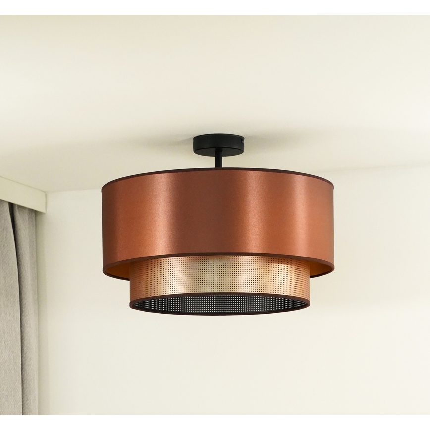 Duolla - Полилей за повърхностен монтаж COPPER SHINY 1xE27/15W/230V Ø 45 см меден