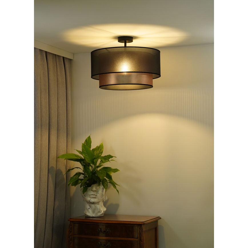 Duolla - Полилей за повърхностен монтаж COPPER SHINY 1xE27/15W/230V Ø 45 см кафяв/меден